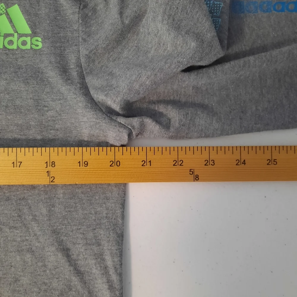 Adidas Boys' Gray Green and Blue Lightweight Hooded Sweatshirt size XL
